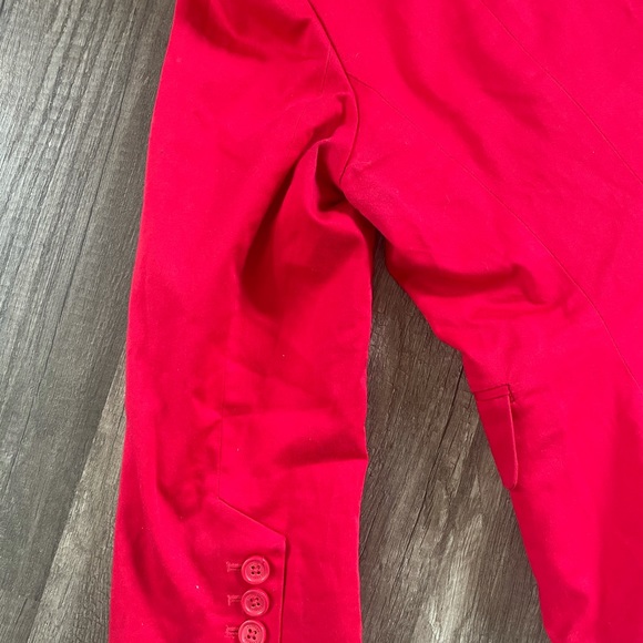 Red express button down blazer, size 10 - Picture 10 of 15
